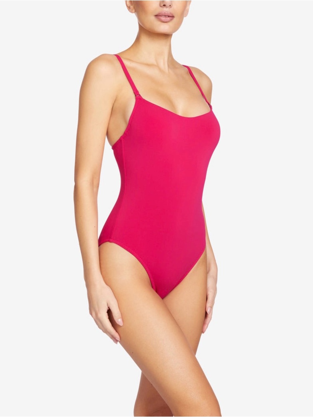 Robin Piccone Ava Scoop Neck Mio One Piece Swimsuit Rose Pink NWT Size 2